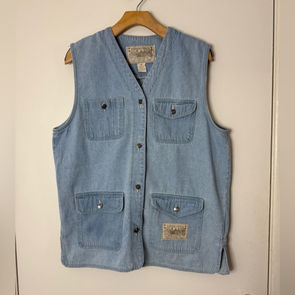 Sostanza Natural Choice vintage button-down four pocket denim chore vest M